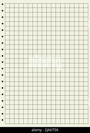 Graph Paper Seamless Pattern - Blank grid or sheet of graph paper for back to school Stock Vector