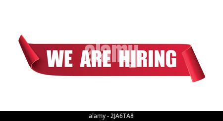 We are hiring sticker. we are hiring square isolated sign. we are hiring label Stock Vector