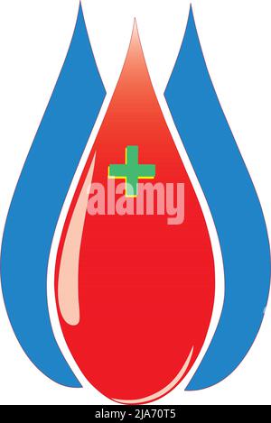 Three bloods icon. Health Vector Logo. Best quality and high use. High commercial value Stock Vector