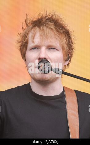 Ed Sheeran performs on the main stage during BBC Radio 1's Big Weekend ...
