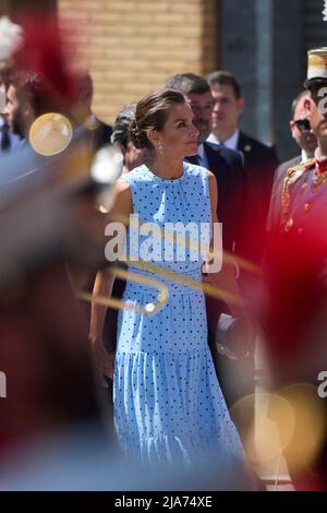 Huesca, Aragon, Spain. 28th May, 2022. Queen Letizia of Spain attends the Armed Forces Day on May 28, 2022 in Huesca, Spain (Credit Image: © Jack Abuin/ZUMA Press Wire) Stock Photo