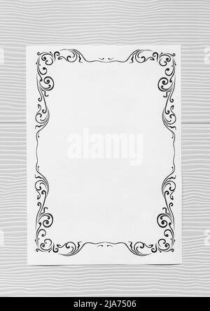 Empty paper blank sample design white template sheet background Stock Photo  - Alamy