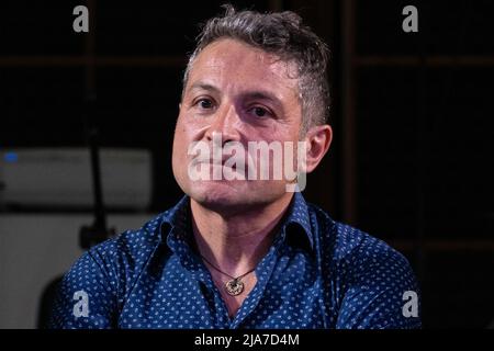 Naples, Italy. 27th May, 2022. Diego Belliazzi, PD manager, during the conference 'Naples free from the Camorra' held on May 27, 2022 at the Domus Ars Center for Music and Culture in Naples. Credit: Independent Photo Agency/Alamy Live News Stock Photo