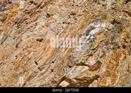 Detail of rocky mountain surface in desert Stock Photo