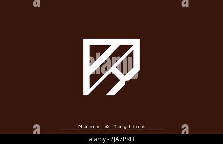 Alphabet letters Initials Monogram logo AR, RA Stock Vector