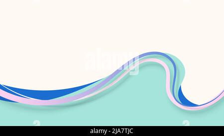 Abstract blue wave sea on white background. Vector illustration Stock Vector