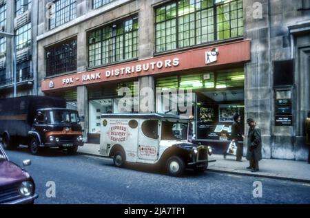 1976 archive photograph of Fox-Rank Distributors at 127 Wardour Street, London. Stock Photo