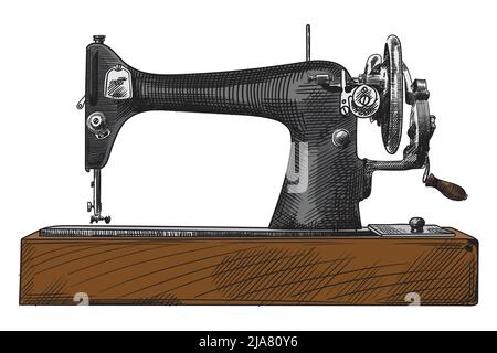 simple sewing machine drawing