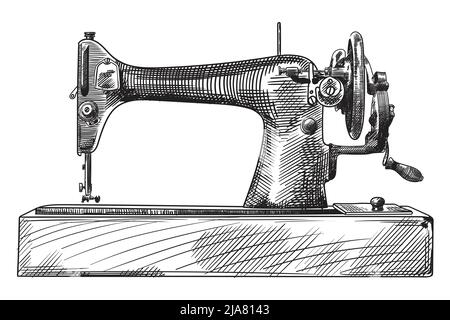 simple sewing machine drawing