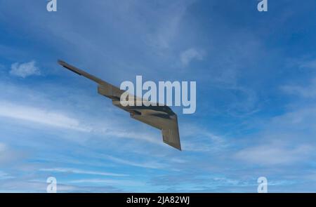 US Air Force Bomber B-2 Flyby #2  At Seymour Johnson Air Force Show, Goldsboro, NC Stock Photo