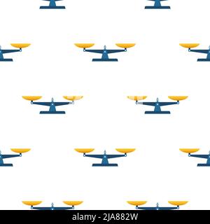 Scales icon pattern. Libra isolated on white background. Vector stock illustration. Stock Vector