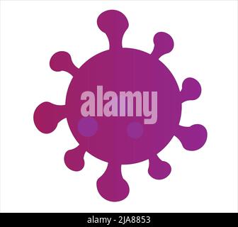 Monkey pox purple virus isolated on white background Stock Vector