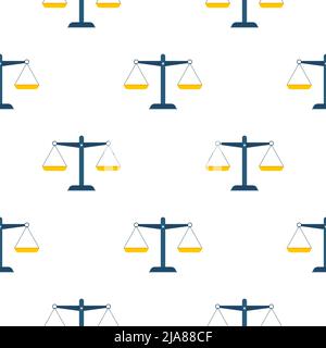 Scales icon pattern. Libra isolated on white background. Vector stock illustration. Stock Vector