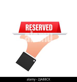Reserved, great design for any purposes. Vector flat illustration. Sale vector illustration. Stock Vector