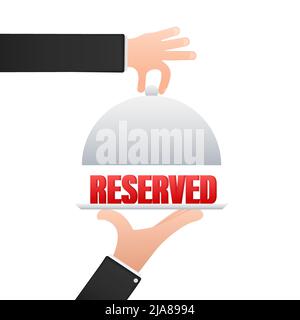 Reserved, great design for any purposes. Vector flat illustration. Sale vector illustration. Stock Vector