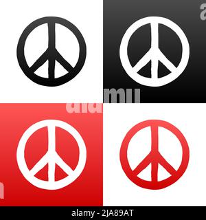 Peace world sign, great design for any purposes. Flat vector illustration. Happy people. World map icon. Stock Vector