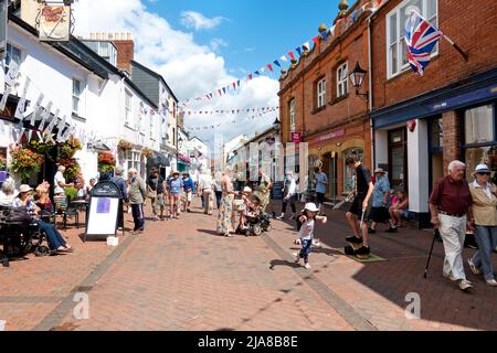 Sidmouth, Devon, UK - August 8 2018: Old Fore Street in Sidmouth, Devon, England, UK Stock Photo