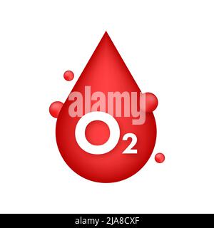 Blood o2, great design for any purposes. Vector illustration design. Stock Vector