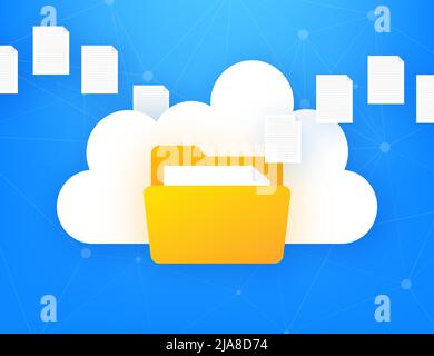 Files cloud, great design for any purposes. Abstract infographic. Internet technology. Web banner. Stock Vector
