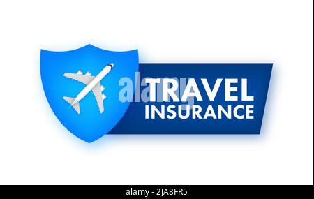 Travel insurance in flat style. Isometric vector illustration. Health insurance concept. Stock Vector