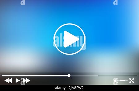 Video player template. Mockup frame design. Desktop monitor computer. Screen device mockup. Stock Vector
