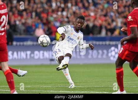 Saint Denis, France. 28th May, 2022. Eduardo Camavinga of Real Madrid pictured during a soccer game between Liverpool Football Club and Real Madrid CF in the Uefa Champions League Final 2021 - 2022 at stade de France in Paris, saturday 28 May 2022 in Paris, France . PHOTO SPORTPIX | DAVID CATRY DAVID CATRY Credit: SPP Sport Press Photo. /Alamy Live News Stock Photo