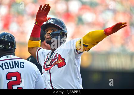 ATLANTA, GA - MAY 28: Atlanta Braves second baseman Ozzie Albies (1 ...