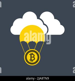 Bitcoin flat vector.logo finance,Vector llustration Stock Vector