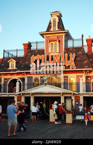 The haunted house attraction on the boardwalk in Seaside Heights, New Jersey Stock Photo