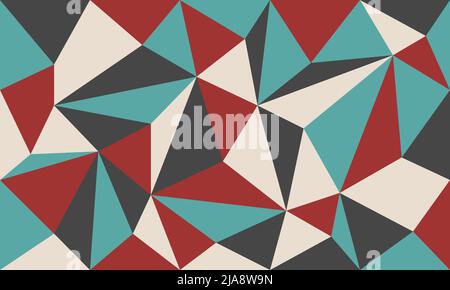 1970 good vibes geometric vector background. Retro abstract wallpaper with 70s motives. Warm 1970s aesthetic triangles Stock Vector