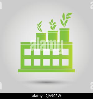 Factory ecology,Industry icon,Clean energy with eco-friendly concept ideas.vector illustration Stock Vector