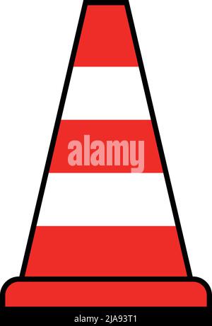 Road corn flat icon. Vector icon for construction and traffic. Editable vector. Stock Vector