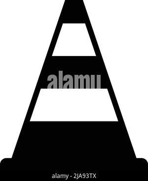 Safety cone icon. Flat vector for traffic. Editable vector. Stock Vector