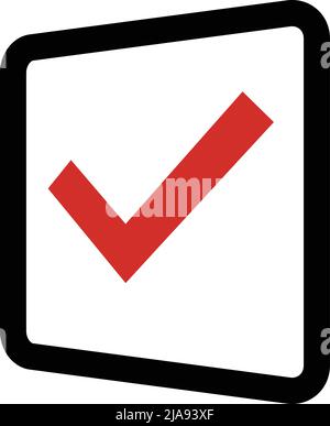 Depth checkbox icon. Flat vector icon. Editable vector. Stock Vector