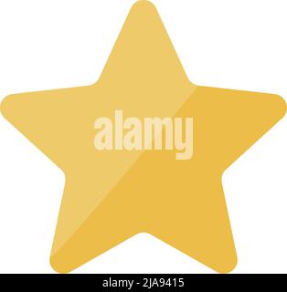 Glossy star flat icon. Editable vector. Stock Vector