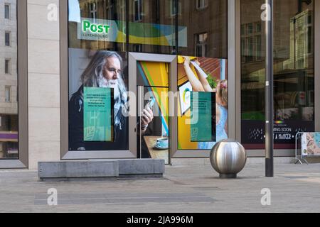 Luxembourg city, May 2022. External view of the Luxembourg Post Office in the city center Stock Photo