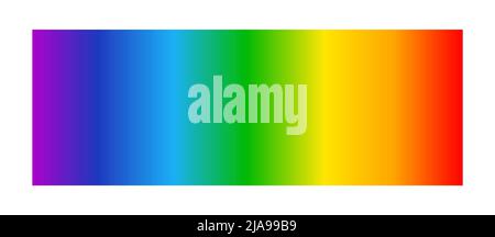 Optical light spectrum. Rainbow gradient background. Electromagnetic visible color spectrum for human eye. Color scheme from infrared to ultraviolet Stock Vector