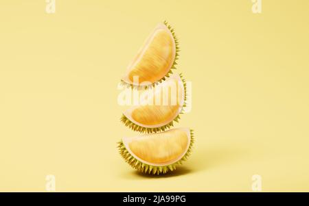 The fruit durian, delicious fruit, 3d rendering. Computer digital drawing. Stock Photo