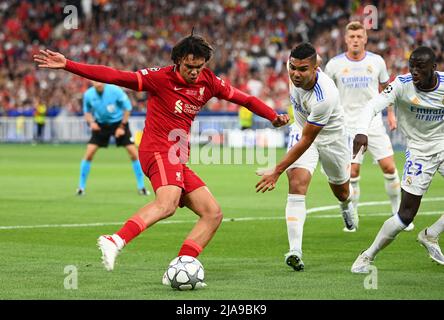 Saint Denis, France. 28th May, 2022. Liverpool's Trent Alexander-Arnold during UEFA Champions League final match between Liverpool FC and Real Madrid at Stade de France in Saint-Denis, north of Paris, France on May 28, 2022. Photo by Christian Liewig/ABACAPRESS.COM Credit: Abaca Press/Alamy Live News Stock Photo