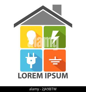 Vector building with elements isolated on white background. Stock Vector