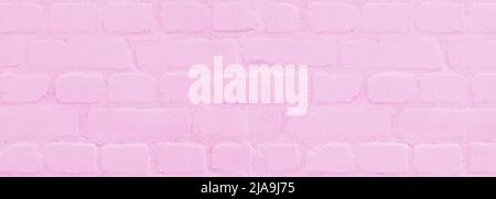 pink brick wall web banner background Stock Photo