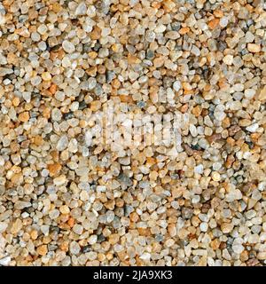 Quartz sand. Seamless square texture tile ready. Stock Photo