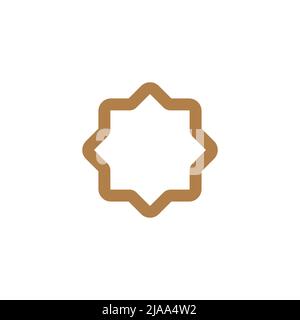 Eight point star vector shape. islamic background ramadhan template ornament Stock Vector