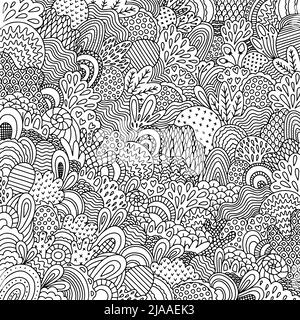 Abstract zen doodle coloring page book vector Stock Vector