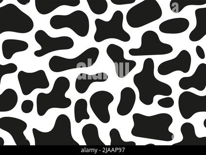 Dalmatian seamless pattern, animal print with skin spot texture. Stock Vector