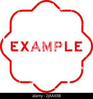Grunge red example word rubber seal stamp on white background Stock Vector