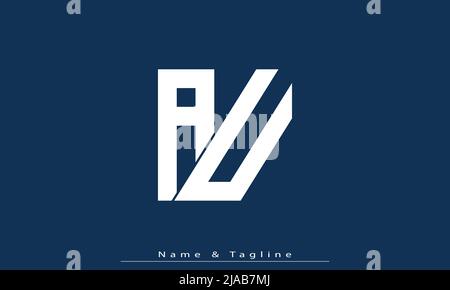 Alphabet letters Initials Monogram logo AU, UA Stock Vector
