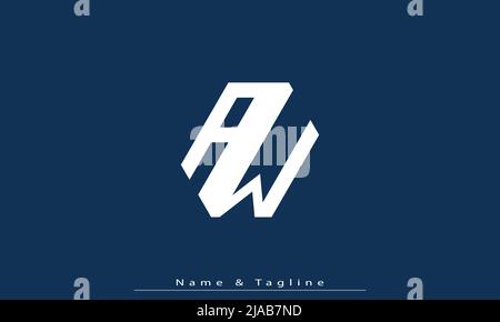 Alphabet letters Initials Monogram logo AW, WA Stock Vector