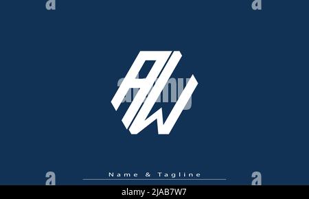 Alphabet letters Initials Monogram logo AW, WA Stock Vector