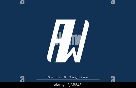 Alphabet letters Initials Monogram logo AW, WA Stock Vector